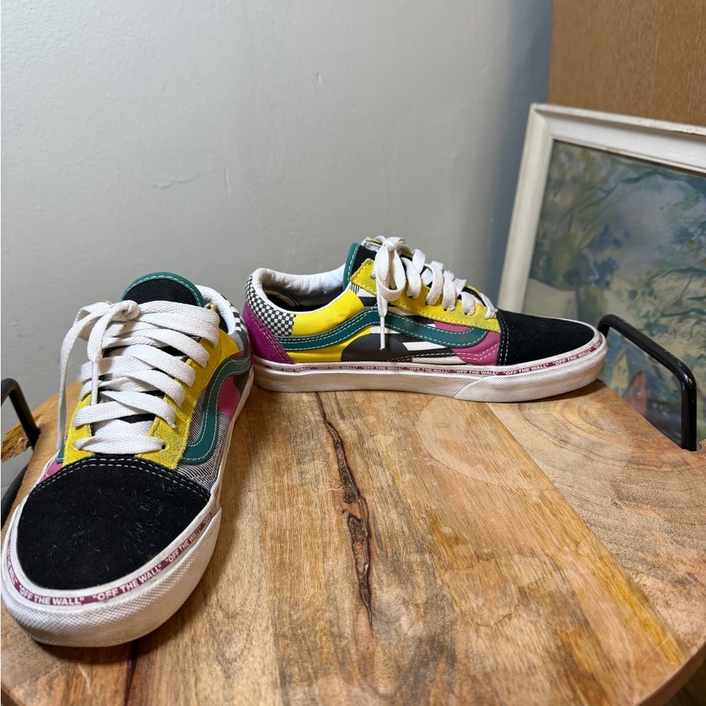 Vans Old Skool Low Patchwork Sneakers Women’s 7, … - image 5